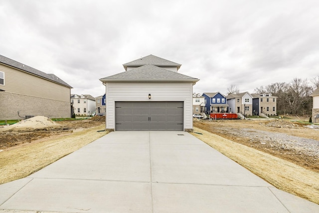 158 Oasis Dr, La Vergne, TN 37086 - view of property exterior with an attached garage, driveway, and a shingled roof