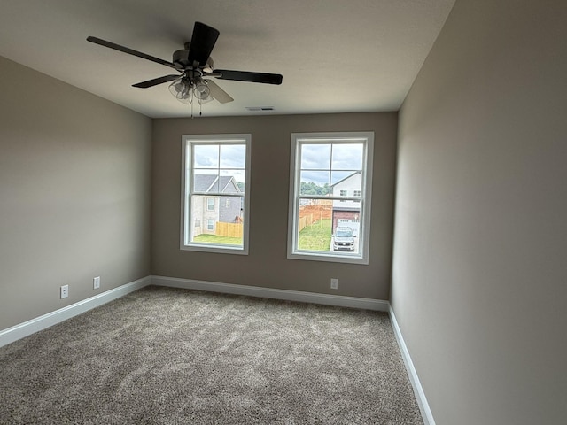 180 Cardinal Crk, Clarksville, TN 37040 - spare room with baseboards, carpet, and ceiling fan
