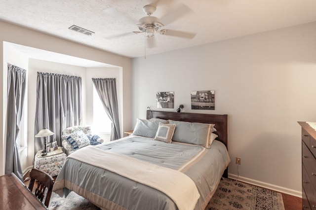 903 Churchill Xing, Madison, TN 37115 - bedroom featuring visible vents, ceiling fan, a textured ceiling, and baseboards