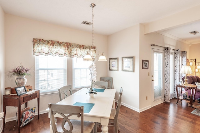 903 Churchill Xing, Madison, TN 37115 - dining area featuring visible vents, baseboards, and dark wood-style flooring