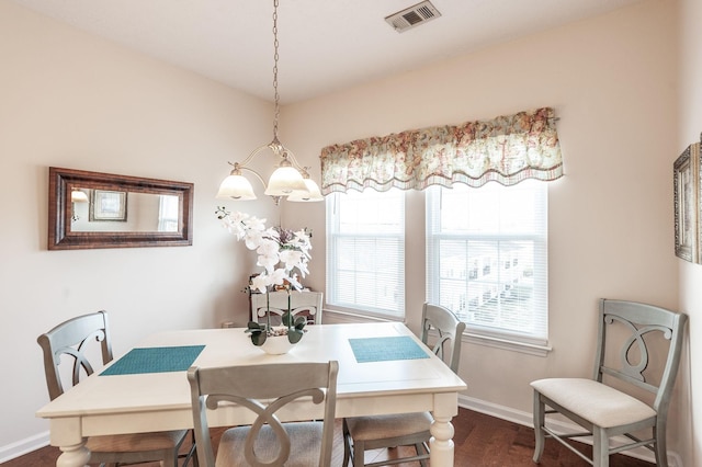 903 Churchill Xing, Madison, TN 37115 - dining space featuring visible vents, baseboards, and dark wood-style flooring
