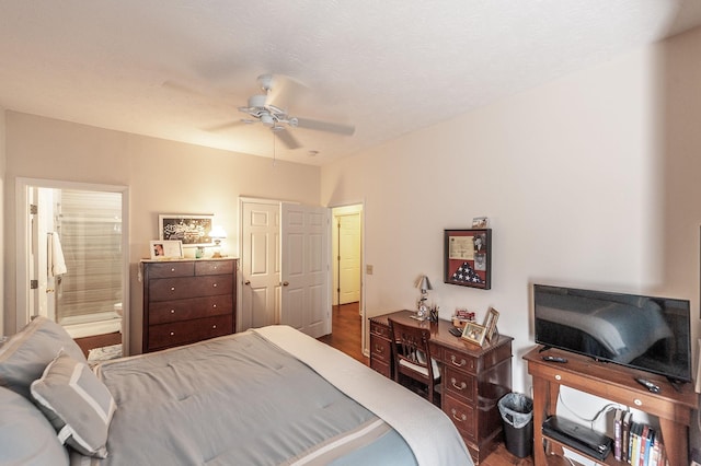 903 Churchill Xing, Madison, TN 37115 - bedroom featuring connected bathroom, a ceiling fan, and wood finished floors