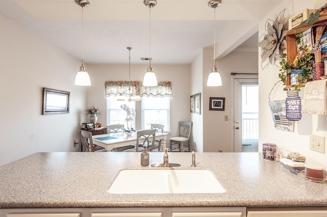 903 Churchill Xing, Madison, TN 37115 - kitchen with a sink, a notable chandelier, and hanging light fixtures