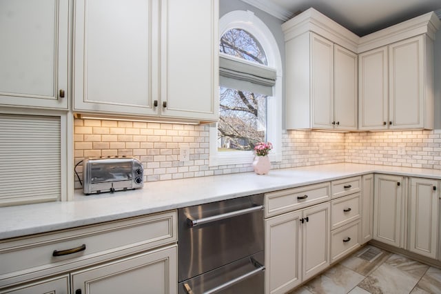 5217 Apple Mill Ct, Brentwood, TN 37027 - kitchen featuring stainless steel dishwasher, backsplash, and light stone counters