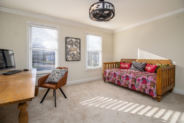 5217 Apple Mill Ct, Brentwood, TN 37027 - carpeted bedroom featuring ornamental molding and baseboards