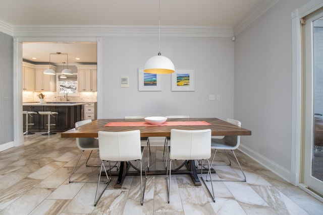 5217 Apple Mill Ct, Brentwood, TN 37027 - dining area featuring ornamental molding and baseboards