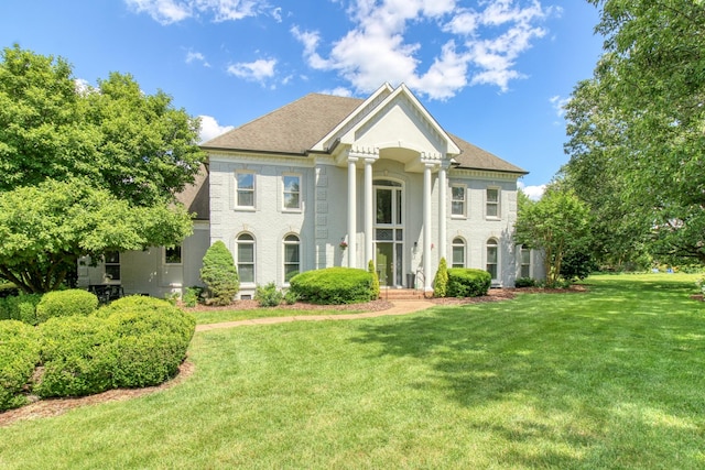 5217 Apple Mill Ct, Brentwood, TN 37027 - greek revival house with a front lawn and brick siding