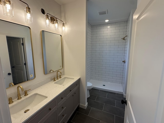 32 Ruth Dr, Elkton, KY 42220 - full bath with tile patterned floors, double vanity, a tile shower, and recessed lighting
