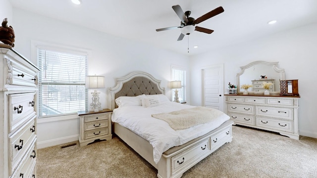 5020 E Mayflower Ct, Greenbrier, TN 37073 - bedroom with recessed lighting, light colored carpet, and baseboards