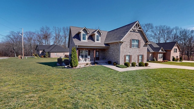 5020 E Mayflower Ct, Greenbrier, TN 37073 - view of front facade featuring a front yard, concrete driveway, and brick siding