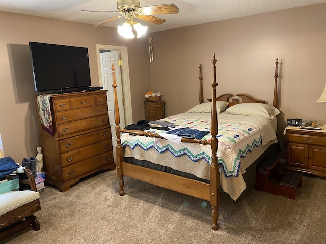 1306 Mcmahan St, Manchester, TN 37355 - bedroom with carpet floors and a ceiling fan