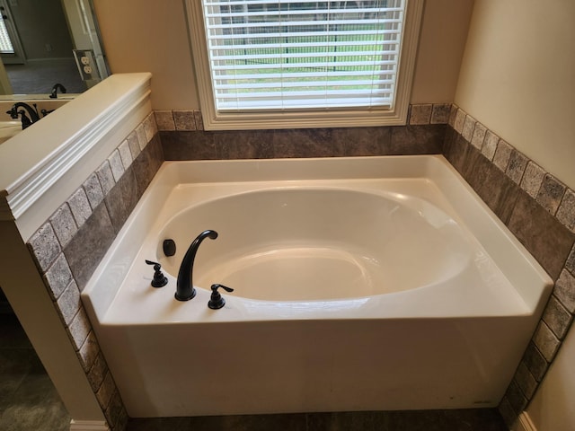 bathroom with a bath