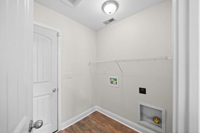 568 Tracy Ln, Clarksville, TN 37040 - washroom with electric dryer hookup, hookup for a washing machine, and dark wood-type flooring