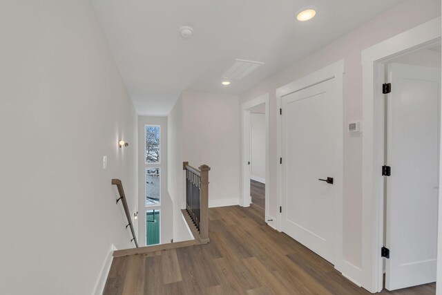 1016 W Kirkland Ave Unit C, Nashville, TN 37216 - corridor with wood finished floors, recessed lighting, an upstairs landing, and baseboards