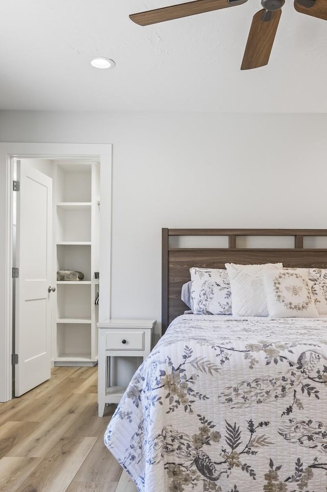 744 Dobbins Pike, Gallatin, TN 37066 - bedroom featuring light wood finished floors, ceiling fan, and recessed lighting
