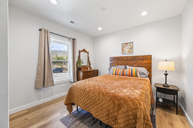 744 Dobbins Pike, Gallatin, TN 37066 - bedroom with baseboards, light wood-type flooring, and recessed lighting
