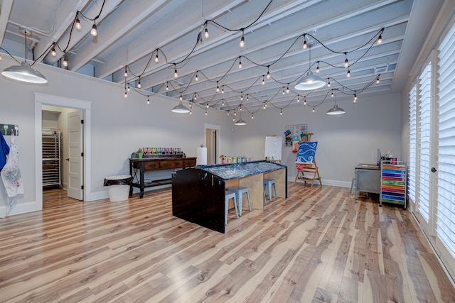209 Gilchrist S Cir, Nolensville, TN 37135 - recreation room featuring light wood-style floors and baseboards