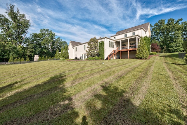 209 Gilchrist S Cir, Nolensville, TN 37135 - view of yard with stairway and a deck