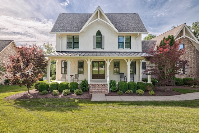 209 Gilchrist S Cir, Nolensville, TN 37135 - view of front of house featuring a porch, a front yard, and roof with shingles