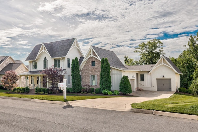209 Gilchrist S Cir, Nolensville, TN 37135 - view of front of property featuring concrete driveway, a front lawn, an attached garage, and a shingled roof