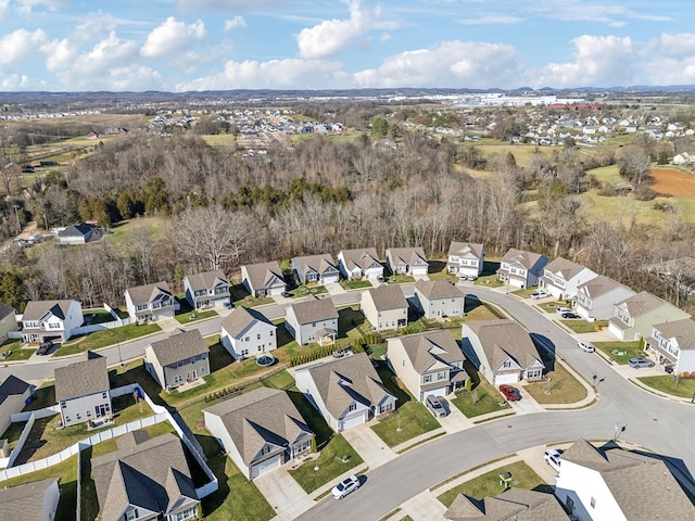 aerial view featuring a residential view