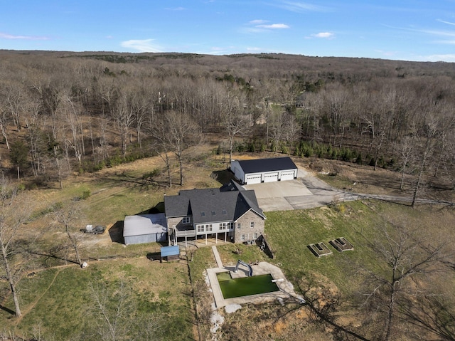 birds eye view of property