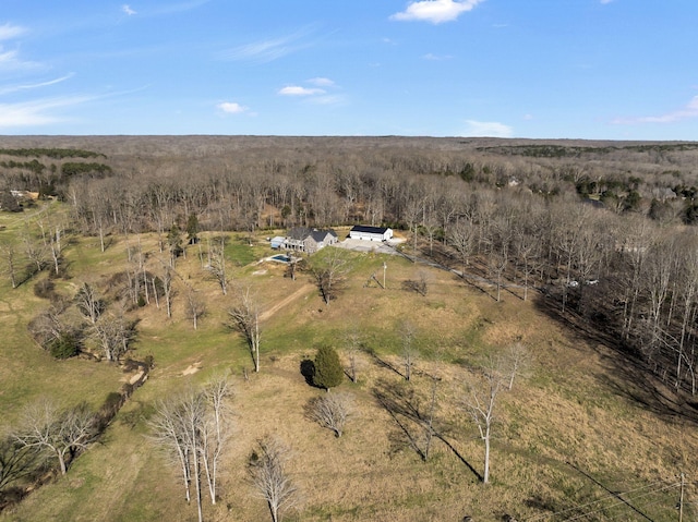 drone / aerial view featuring a rural view