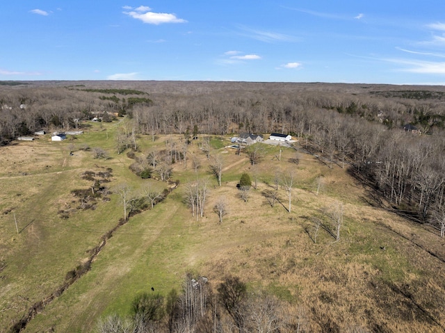 drone / aerial view with a rural view