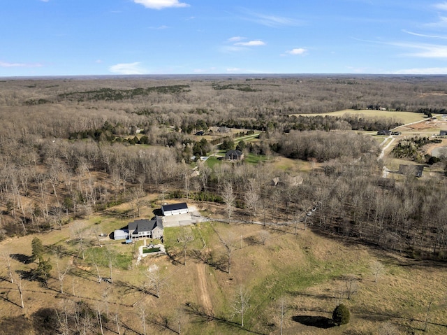 drone / aerial view featuring a rural view