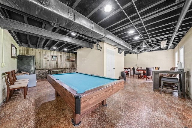 recreation room featuring billiards