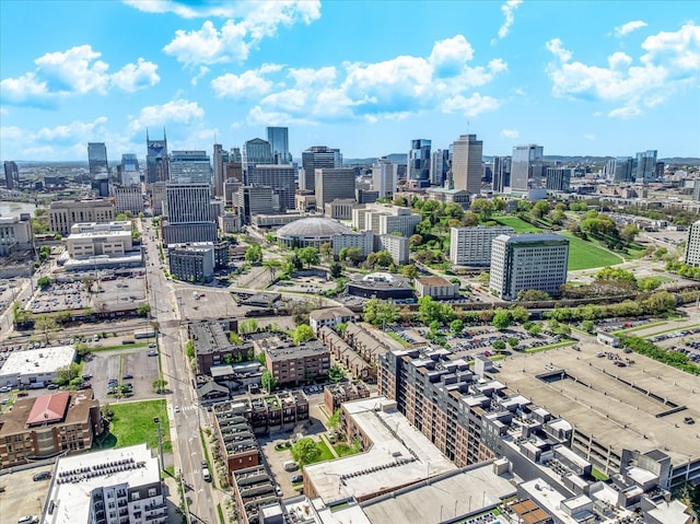 aerial view featuring a city view