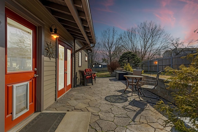 view of patio / terrace with fence