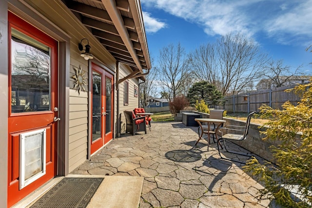 view of patio with fence