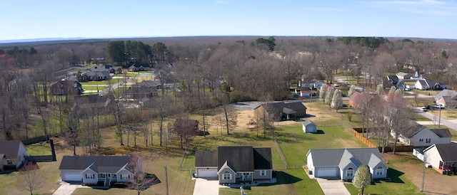 drone / aerial view with a residential view