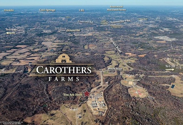 7357 Carothers Rd, Nolensville, TN 37135 - bird's eye view