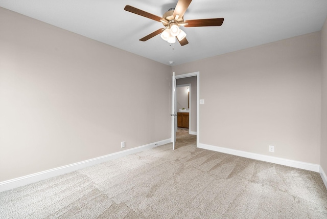 150 Cardinal Crk, Clarksville, TN 37040 - unfurnished room with ceiling fan, baseboards, and light carpet