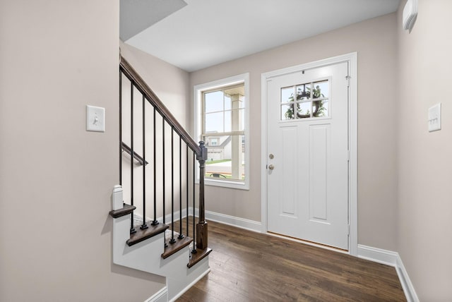 150 Cardinal Crk, Clarksville, TN 37040 - entrance foyer featuring wood finished floors, baseboards, and stairway