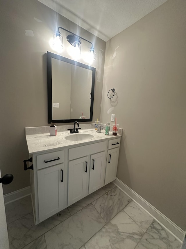 155 Cardinal Crk, Clarksville, TN 37040 - bathroom with marble finish flooring, baseboards, and vanity