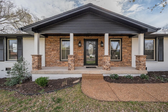 427A Kinhawk Ct, Nashville, TN 37211 - view of front of property featuring brick siding, stone siding, and a porch