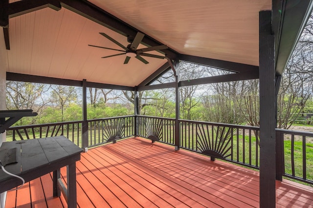 427A Kinhawk Ct, Nashville, TN 37211 - wooden terrace featuring a ceiling fan