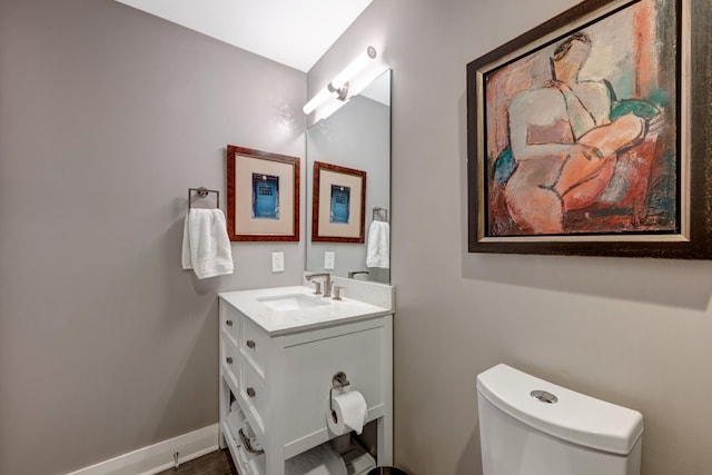 1926 20th Ave S, Nashville, TN 37212 - bathroom with toilet, vanity, and baseboards