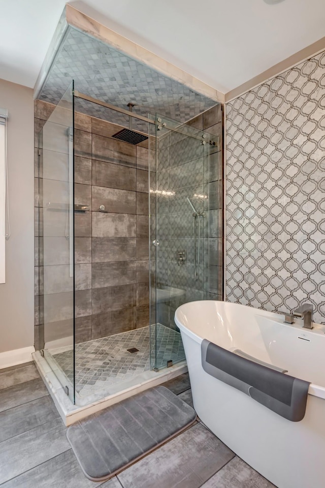 1926 20th Ave S, Nashville, TN 37212 - full bath with a stall shower and a freestanding bath