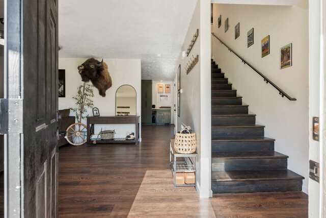 3355 Clearwater Dr, Clarksville, TN 37042 - foyer featuring stairway and wood finished floors