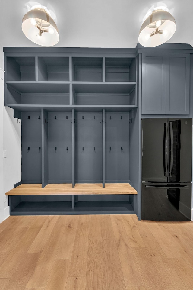mudroom featuring light wood-style flooring