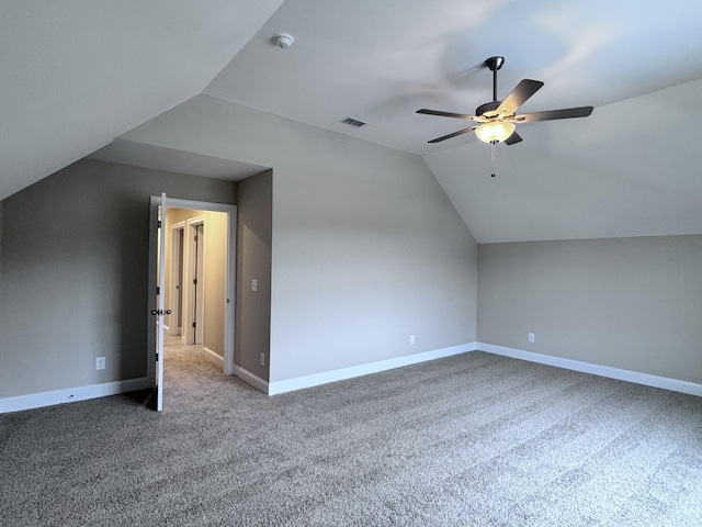 443 Generosity Way, Smyrna, TN 37167 - additional living space featuring vaulted ceiling, ceiling fan, carpet, and baseboards