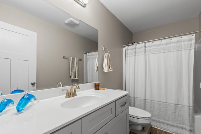 2619 Prospect Rd, Dalton, GA 30721 - bathroom with toilet, shower / bath combo, and vanity