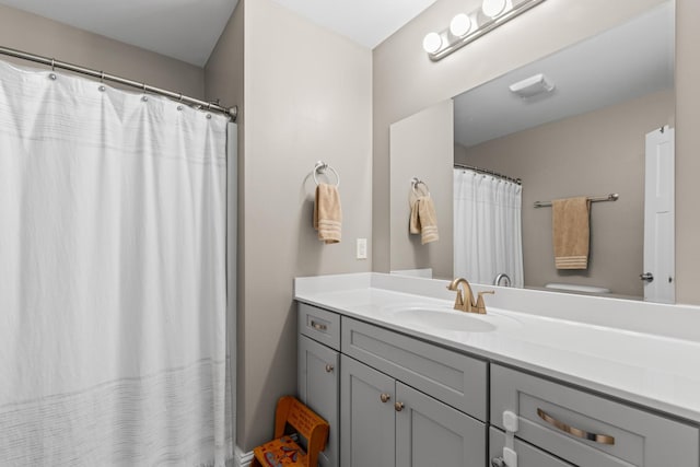 2619 Prospect Rd, Dalton, GA 30721 - bathroom with vanity and curtained shower