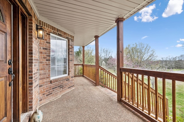 exterior space with covered porch