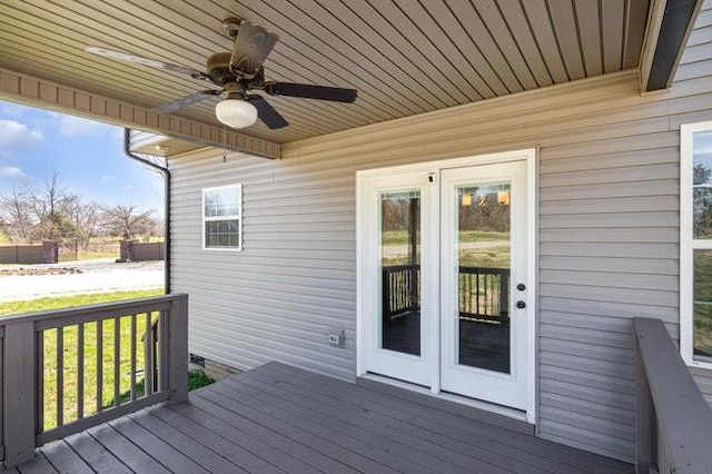 1033 Garner Hills Dr, Clarksville, TN 37042 - wooden deck with ceiling fan