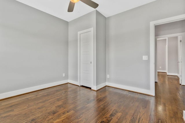 2003 Convent Pl Unit 6, Nashville, TN 37212 - unfurnished bedroom with wood finished floors, baseboards, and a ceiling fan